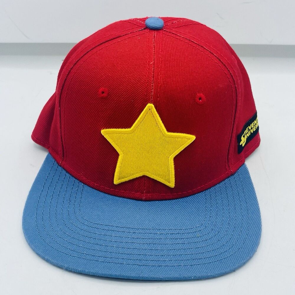 Steven Universe Star Logo Snapback Hat Cartoon Network Red Blue Adjustable Cap